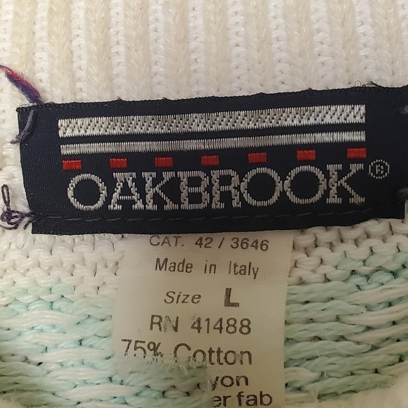 Vintage Fairy Kei Kawaii Pastel Rainbow 80s Made in Italy Sweater Womens Size L - Picture 5 of 7